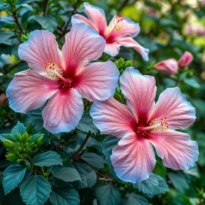 Гибискус садовый Тропикал Сан купить по цене от 293р. в интернет-магазине «Посадика» с доставкой почтой в в Нязепетровске и по всей России – [изображение №1].