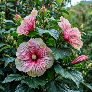 Гибискус Иден Бьюти купить по цене от 460р. в интернет-магазине «Посадика» с доставкой почтой в в Нязепетровске и по всей России – [изображение №1].